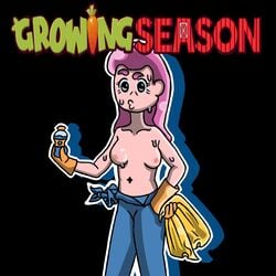 farm farmer growing_season growingseason pink_hair sweat topless