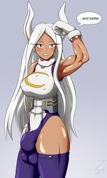 abs bulge dark-skinned_futanari futa_only futanari large_breasts large_penis miruko my_hero_academia rumi_usagiyama solo_futa zebas71