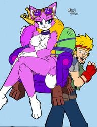 absurd_res agent_jones anthro breasts empress_(fortnite) feline fortnite fortnite:_battle_royale furry jonesy_(fortnite) non-mammal_breasts nude pink_fur tagme zhengfox