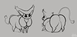 big_ass big_belly bubble_butt delcatty feral game_freak huge_ass nintendo pokemon smokey_blokey thick_thighs wide_hips