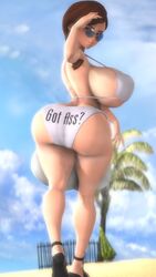 1futa 3d armpit_hair ass balls disney futa_only futanari hairy_armpits helen_parr huge_ass hyper_balls hyper_testicles large_ass looking_at_viewer looking_back pixar rattledbonezone smooth_skin solo source_filmmaker testicles the_incredibles thick_thighs wide_hips