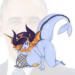 1girls aquatic ass barack_obama big_ass big_boobs big_breasts big_butt big_tits boobs breasts countryhumans countryhumans_girl countryhumans_oc doggy_style doggy_style_position doggystyle echo_chamber(ech0chamber) female female_only gray_skin horn horns meme meme_in_the_background pokémon_(species) pokemon president red_eyes security_hat shell tits vaporeon_(cosplay) whale_tail white_background white_pupils