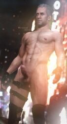 1boy 3d 3d_model balls bara beard capcom censored daddy hairy_chest male male_focus male_nipples male_only mature_male mo0nx muscular_male nikolai_zinoviev nipples nude penis resident_evil resident_evil_3 resident_evil_3_remake solo_male