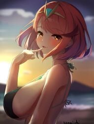 female female_only kanuitichrom nintendo pyra pyra_(xenoblade) short_hair sideboob solo swimsuit xenoblade_(series) xenoblade_chronicles_2