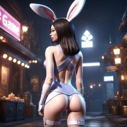 1girls ai_generated bunnysuit female female_only miranda_cosgrove solo tagme