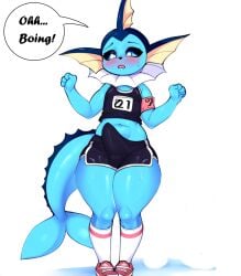 ai_generated bitchy blush curvy cute_fang dolphin_shorts erection half_naked humiliation lewd no_humans pokemon pokemon_(species) pokemon_only pokephilia seductive shiny shiny_pokémon shiny_pokemon shiny_skin short_shorts shorts shy sissification sissy sissyfication slim_waist slutty_outfit sub submissive thick_thighs vaporeon wide_hips