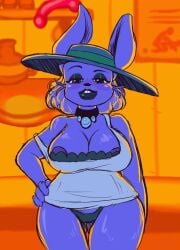 1girls bunny_ears bunny_girl female looking_at_viewer purple_body purple_fur purple_hair purple_skin rabbit rabbit_ears rabbit_girl rabbit_shopkeeper rabbit_shopkeeper_(undertale) snowdin_shopkeeper solo solo_female tagme thewill under(her)tail undertale undertale_(series)