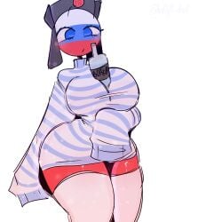 big_ass big_breasts countryhumans countryhumans_girl kak0yt0_chel russia_(countryhumans) ushanka vodka