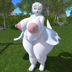 big_breasts breasts ferialexonar furry huge_breasts primarina second_life thick_thighs wide_hips