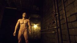 1boy 3d 3d_model balls bara capcom daddy lewis_luke male male_focus male_nipples male_only mature_male muscular_male nikolai_zinoviev nipples nude penis resident_evil resident_evil_3 resident_evil_3_remake solo_male