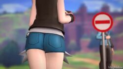 1boy 1girls animated ass clothing_swap crossdressing femboy hilbert_(pokemon) hilbert_(pokemon)_(cosplay) hilda_(pokemon)_(cosplay) human magmallow multiple_males outdoors penis pokemon pulled_by_another shorts shorts_aside small_penis sound tagme team_skull_grunt team_skull_grunt_(female) trap video