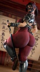 ass ass_focus bandai_namco big_ass dat_ass fat_ass posing skintight snoopz soul_calibur taki thick_ass thick_thighs