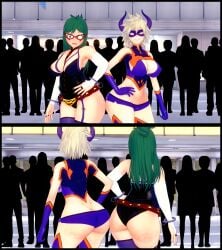 ass breasts cosplay crowd inko_midoriya koikatsu midnight_(my_hero_academia) mitsuki_bakugou mount_lady peterjobless62 skimpy_clothes