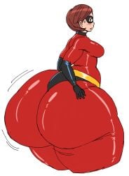 1girls ass ass_focus elastigirl fat helen_parr huge_ass hyper_ass milf overlordzeon the_incredibles thighs white_background