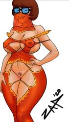 busty female female_focus female_only hanna-barbera hourglass_figure pussy scooby-doo signature tagme text velma_dinkley wide_hips zaptheartist