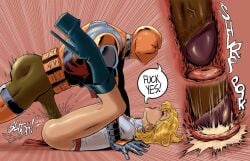 dc dc_comics deathstroke fenris_comix huge_cock kara_zor-l karen_starr looking_pleasured mating_press power_girl superman_(series) x-ray