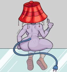 big_ass facing_away_from_viewer lamp lampshay shoes_only sketchfins woman_only