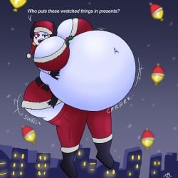 big_ass big_breasts christmas cosplay countryhumans countryhumans_girl countryhumans_oc echo_chamber(ech0chamber) gigantic_ass gigantic_breasts obese santa_costume stomach_noises