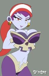 animated areolae big_breasts breasts busty female female_focus female_only gemini-ex hourglass_figure navel nipples no_sound risky_boots shantae tagme topless undressing video wayforward wide_hips