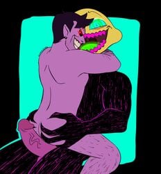 2boys daddy_dearest demon friday_night_funkin gay lemon_demon looking_at_viewer male/male male_only monster_(friday_night_funkin) monstrfreek neon yaoi