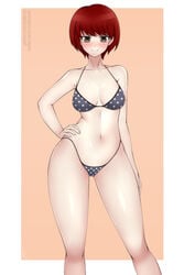 big_breasts bikini blush busty danganronpa danganronpa_2:_goodbye_despair hourglass_figure huge_breasts koizumi_mahiru large_breasts lindaroze narrow_shoulders red_hair smooth_skin thick_thighs voluptuous voluptuous_female wide_hips