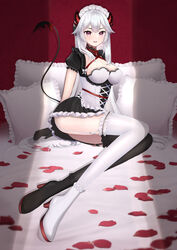 maid maid_headdress maid_uniform succubus tomashiki veibae virtual_youtuber vshojo