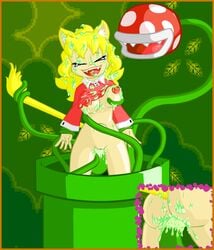 female mario_(series) nintendo piranha_plant rockcandy straight_hair super_mario_world tagme warp_pipe