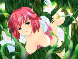 blue_eyes breasts clothing pastel_(twinbee) red_hair shiena_bee twinbee