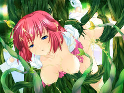 blue_eyes breasts clothing pastel_(twinbee) red_hair shiena_bee twinbee