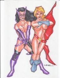 dc dc_comics dcau huntress_(dc) justice_league kara_zor-l karen_starr power_girl uko_smith