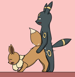 all_fours ambiguous_gender ambiguous_penetration blush doggy_style duo eevee eeveelution feral from_behind_position nintendo penetration pokémon_(species) pokemon pokemon_(species) raian sex umbreon video_games