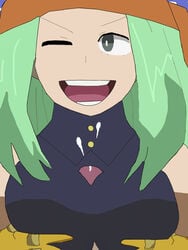 clothes cum emi_fukukado fukukado_emi green_hair my_hero_academia paizuri partial_male titjob