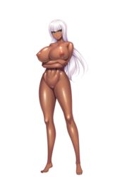 aoi_nagisa_(artist) big_breasts completely_nude dark-skinned_female dark_skin nude princess_heart_link_~kenki-tachi_no_tsuyamai~ siris_ismalia solo tagme transparent_background