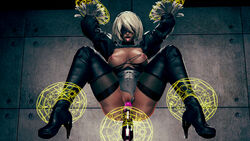3d android dress female high_heel_boots high_heels nier nier:_automata nier_(series) partially_clothed sex_machine sex_toy sex_toy_penetration tagme vibrator white_hair yorha_2b