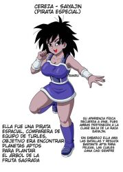 cereza_(oc) dragon_ball dragon_ball_super dragon_ball_z evil_version happy lore purple_clothing ranru saiyan saiyan_female saiyan_oc solo