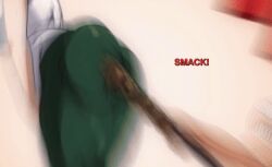 angry animated anime_screenshot dark-skinned_female elf elf-san_wa_yaserarenai elfuda kuroeda multiple_girls spanked