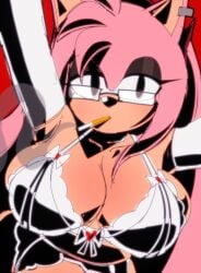 1girls amy_rose anthro anthro_female anthro_only big_breasts bow_bra bra breasts breasts_bigger_than_head breasts_out cleavage cleavage_overflow female fleshpie669 furry furry_breasts furry_female huge_breasts lace lace-trimmed_bra lace_trim large_breasts sonic_(series) sonic_the_hedgehog_(series) tits_bigger_than_head tits_out v_rose_(peachpie669)