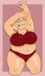 1female big_belly big_breasts big_hips big_thighs blonde_female blonde_hair bra chubby chubby_female female female_only front_view hips huge_thighs juicimated juiciverse light-skinned_female light_skin lingerie lingerie_only panties stacey_does stacey_venn stacey_venn_(stacey_does) static stretching thick_legs thick_thighs thighs white_noise