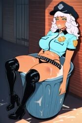 after_rape ai_generated cum cum_dump league_of_legends left_alone_after_sex police_uniform qiyana_yunalai rape skimpy_clothes slut slutty_female snuff trash trash_can unconscious whore