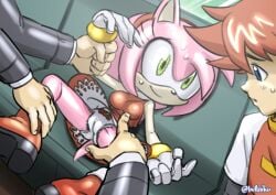 2d 2d_(artwork) 2d_artwork accessory accurate_art_style amy_rose anthro ass black_nose blue_eyes bodily_fluids boots breasts butt_from_the_front camel_toe chris_thorndyke christopher_thorndyke clothing countershading dress duo eulipotyphlan eyelashes female female_focus footwear fur genitals gloves green_eyes hair handwear head_tuft headband hedgehog hi_res human light_body light_skin male mammal offscreen_character panties pink_body pink_ears pink_fur pink_hair pink_tail pretending pupils pussy_visible_through_panties red_boots red_clothing red_dress red_footwear red_headband rockthebull sega shoes short_hair short_tail sonic_(series) sonic_the_hedgehog_(series) sonic_x sweat sweatdrop tail tan_body tan_countershading tan_skin tight_breasts tight_clothing tight_fit tuft vulva white_clothing white_gloves white_handwear