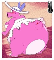 1girls anthro big_ass big_breasts birdo breasts dinosaur female female_only furry gravityinbound huge_ass huge_breasts inflation pink_skin reptile reptile_girl solo tagme tail thick_thighs wide_hips