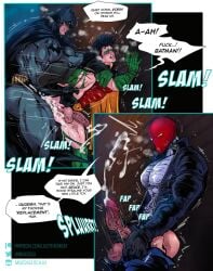 3boys age_difference anal anal_sex bara batman batman_(bruce_wayne) batman_(series) big_cock big_dick big_penis boner bruce_wayne cock cum_in_ass cum_inside cumming_while_penetrated dc dc_comics dick dick_grayson erection gay gay_anal gay_male gay_sex huge_cock incest_(lore) jason_todd jerking jerking_off jerkingoff justthemeat/meat2go male male_only mask masked masked_male masturbation muscular penis red_hood_(dc) robin_(dc) robin_(tim_drake) size_difference stroking stroking_cock stroking_penis thick_cock thick_dick thick_penis tim_drake veiny veiny_penis