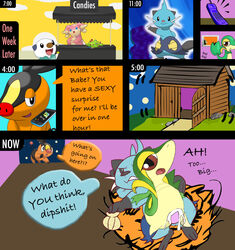 anthro anthro_on_anthro anthro_penetrated anthro_penetrating anthro_penetrating_anthro audino cheating comic crying crying_with_eyes_open cucked_by_pokemon cuckold cum cum_in_pussy cum_inside dewott evolution furry furry_only netorare nintendo ntr on_phone on_the_phone on_top open_mouth oshawott pokemon pokemon_(species) pokemon_bw pokephilia reptile scalie snake snivy snivythesuperior talking tepig text text_box text_bubble timelapse