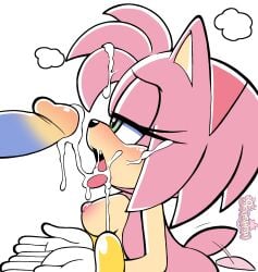 2026 absurd_res accessory amy_rose anthro anthro_on_anthro areola blue_body blush bodily_fluids breasts clothing cum cum_on_face duo erection eulipotyphlan female genital_fluids genitals gloves green_eyes hair hair_accessory hairband handwear hedgehog hi_res male male/female mammal mostly_nude multicolored_body nipples open_mouth open_smile penis pink_body pink_hair sega senshion simple_background smile sonic_(series) sonic_the_hedgehog sonic_the_hedgehog_(series) tail tail_motion tailwag tongue tongue_out two_tone_body