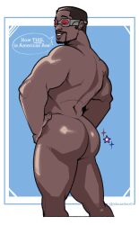 ass ass_focus bara big_ass big_butt bubble_ass bubble_butt captain_america_(series) dark-skinned_male dark_skin dat_ass dat_butt fat_ass fat_butt gay huge_ass huge_butt johnarthur0 large_ass large_butt male male_only marvel marvel_comics muscular muscular_male round_ass round_butt sam_wilson showing_ass solo the_falcon thick_ass thick_butt