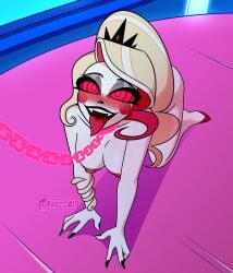 1girls all_fours bad_end bare_ass bare_breasts bare_shoulders black_nails blonde_hair blush chained chains charlie_morningstar_(hazbin_hotel) completely_naked_female completely_nude crown defeated defeated_heroine doggy_style enslaved enslaved_royal fangs female female_only femsub hanging_breasts hazbin_hotel hazbin_hotel_(season_2) hooves horny horny_female hypnosis hypnotic_eyes hypnotized looking_at_viewer marioa13 mind_control naked naked_female nipples nude nude_female princess red_eyes slave slave_collar slave_girl solo_female spiral_eyes submissive_female tongue tongue_out visible_nipples white_skin