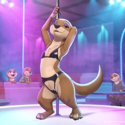 3_toes anthro balls bedroom_eyes blush bodily_fluids bottomwear bottomwear_down brown_body brown_fur clothed clothed_anthro clothed_female clothed_male clothing comatose comatose_(artist) cum cum_on_hand cumshot dancing digital_media_(artwork) disney ejaculation erection eyeshadow feet female fingers fur furniture genital_fluids genitals green_eyes group half-closed_eyes hand_on_penis hi_res hoodie humanoid_genitalia humanoid_penis inside lontra looking_at_viewer looking_pleasured makeup male mammal masturbation mrs._otterton mustelid narrowed_eyes north_american_river_otter open_mouth orgasm orgasm_face otter pants pants_down partially_clothed penile penile_masturbation penis pole pole_dancing river_otter seductive shirt sitting smile stage standing stealth_masturbation strip_club stripper stripper_clothes stripper_pole table tail teeth toes topwear voyeur zootopia