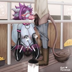 absurd_res animal_genitalia animal_humanoid animal_penis bodily_fluids bondage bound breast_milking breasts character_vasuki_(vasukia) collar dragon equid equine equine_genitalia equine_penis female gag gagged genitals hi_res horse humanoid lactating latex machine mammal milk milk_machine milked milking_machine mythological_creature mythological_scalie mythology penetration penis petplay ponyplay pump pumping restrained roleplay sati_kurosawa scalie submissive training vaginal_penetration vibrating vulva