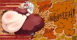 1girls alternate_body_type avian_humanoid belly_bigger_than_ass belly_bigger_than_head bloat bloated bloated_belly bloated_stomach bloated_tummy breasts brown_fart brown_fart_cloud clenched_hands clenched_teeth digital_drawing_(artwork) digital_media_(artwork) disney disney_channel eda_clawthorne eproctophillia fart fart_everywhere fart_fetish fart_stain farts fat fat_ass fat_female fat_fetish female female_focus female_only fetish gassy gassy_female gurgle gurgling gurgling_belly huge_belly jpg massive_belly mature_female mentioned_character onomatopoeia orange_gas orange_gas_cloud owl_humanoid red_face red_faced shart shart_fetish sharting shiny_hair shiny_skin silver_hair simple_background skunk_bunk slosh sloshing sloshing_belly solo solo_female solo_focus strained_expression straining text the_owl_house twitter_link watermark wet_fart