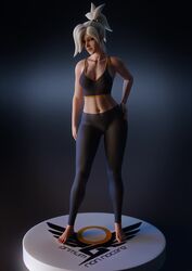 1_minute_long 1girls 3d 7:10 animated barefoot big_breasts blizzard_entertainment blonde blonde_hair blue_eyes bra bracelet breasts cleavage feet female female_focus female_only garter_belt glasses leggings lingerie long_hair long_video longer_than_one_minute mercy mp4 necklace no_sound overwatch painted_nails panties ponytail shirt stockings swimsuit thighhighs turntable_(animation) vertical_video vgerotica video white_stockings yoga_pants